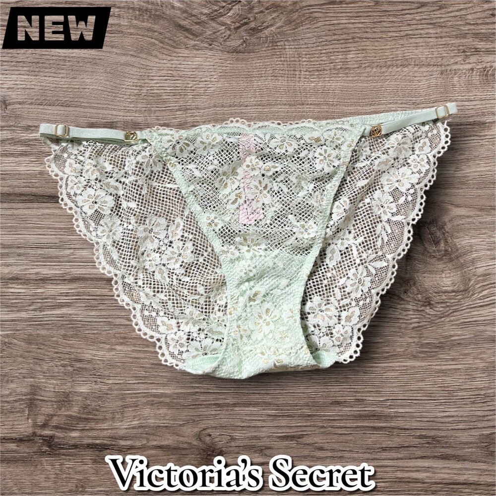 New NWT Victoria’s Secret Lace Bikini – Mint Floral Mesh (Size M)